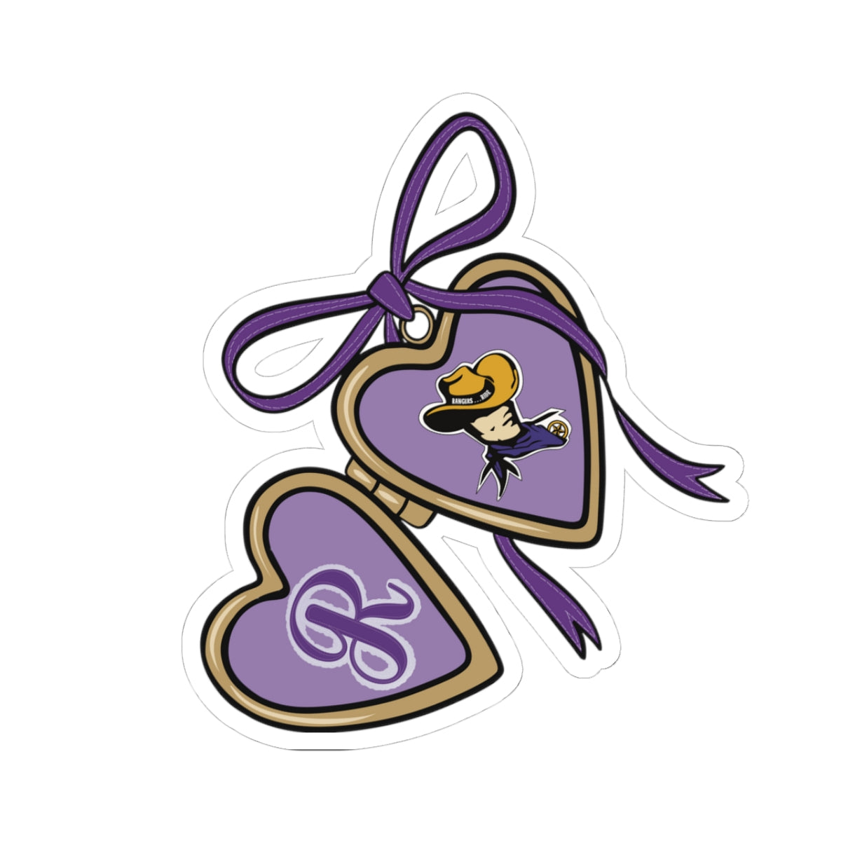 Mascot Locket Stickers - Team Colors Decals for Laptops, Water Bottles, Binders