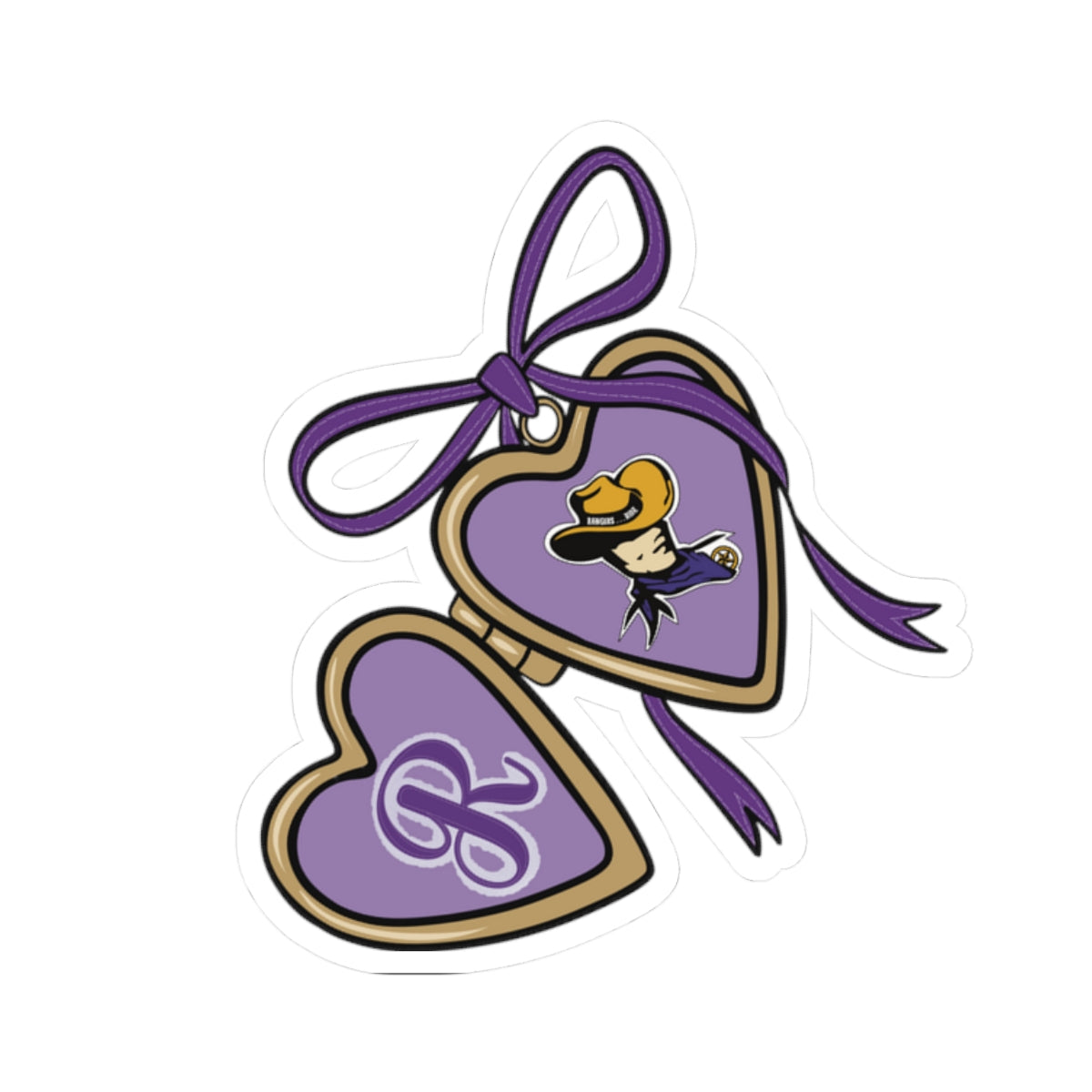Mascot Locket Stickers - Team Colors Decals for Laptops, Water Bottles, Binders