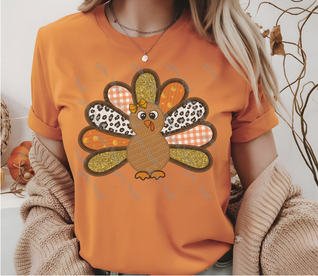 Patchwork Turkey PNG (digital download only)