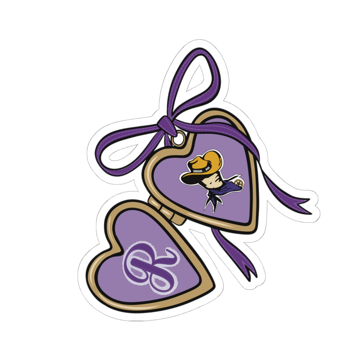 Mascot Locket Stickers - Team Colors Decals for Laptops, Water Bottles, Binders