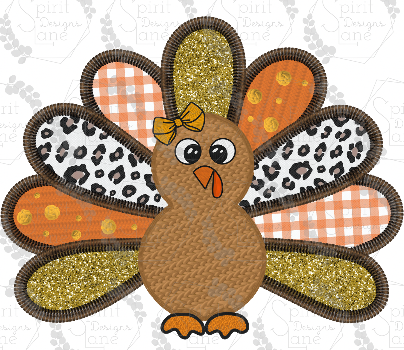 Patchwork Turkey PNG (digital download only)