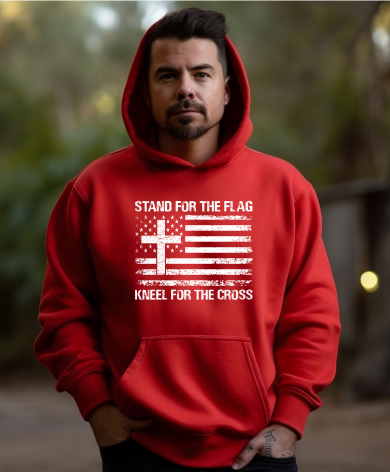 Stand for the Flag, Kneel for the Cross Hoodie